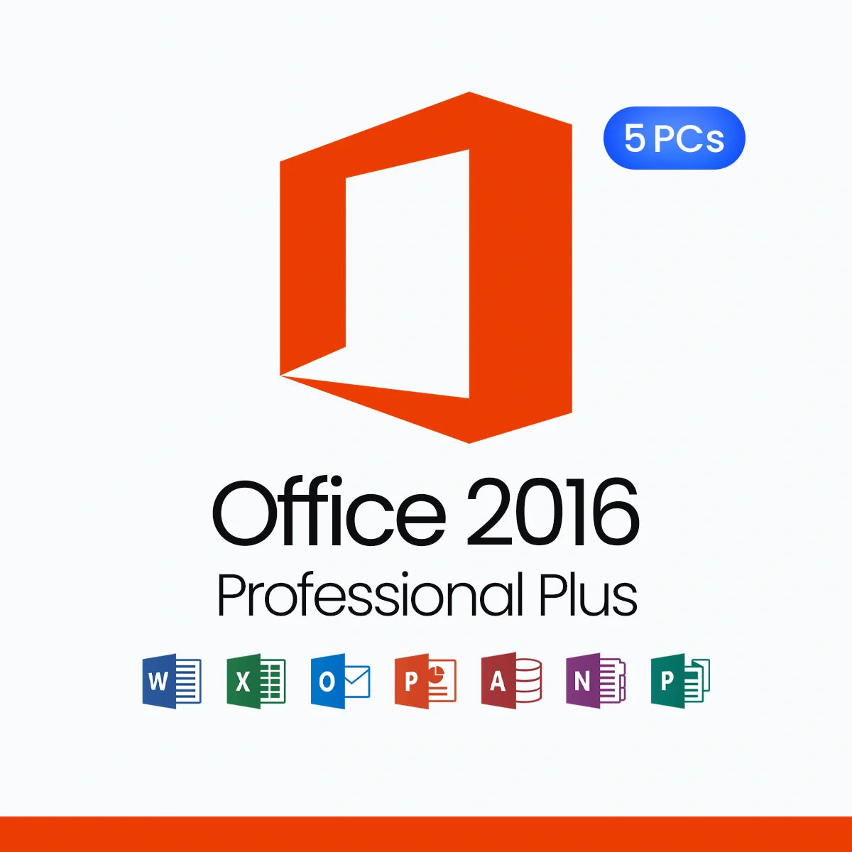 Microsoft Office 2016 Professional Plus – Lifetime License for 5 PCs