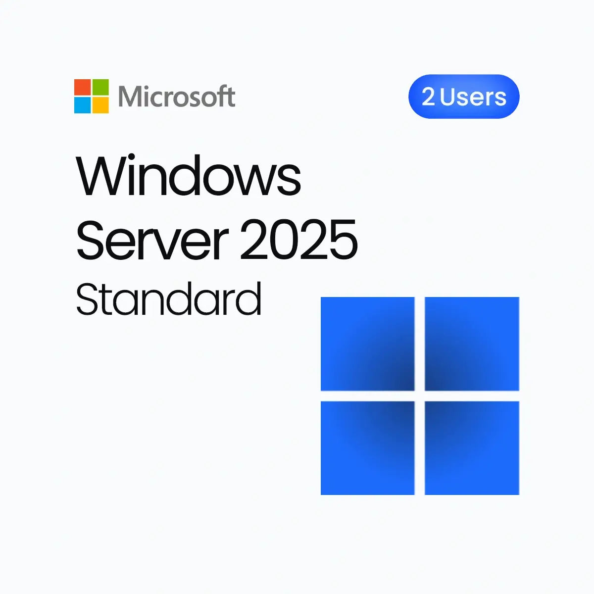 Windows Server 2025 Standard – Lifetime License for 2 Users
