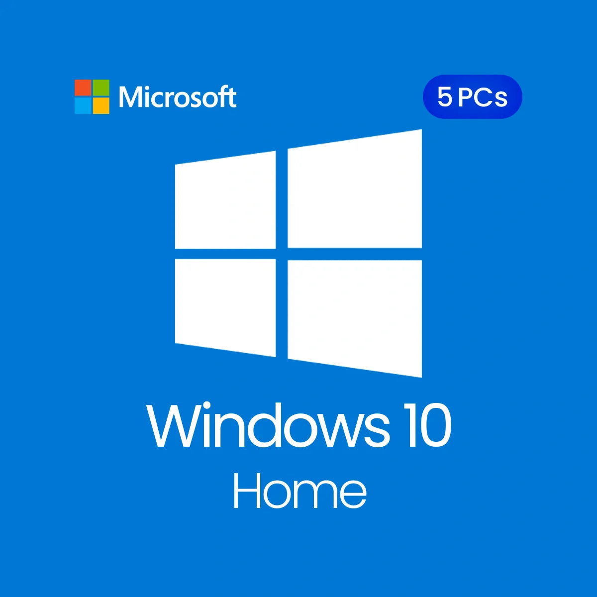 Windows 10 Home – Lifetime License for 5 PCs