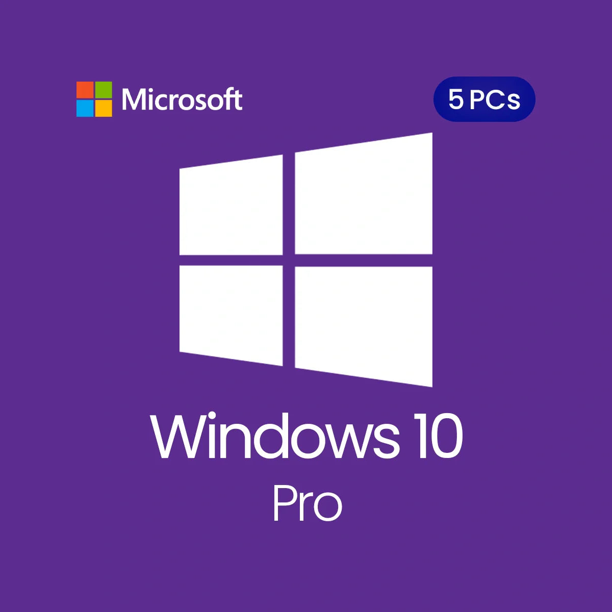 Windows 10 Pro – Lifetime License for 5 PCs