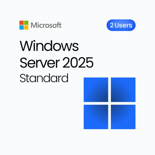 Windows Server 2025 Standard – Lifetime License for 2 Users